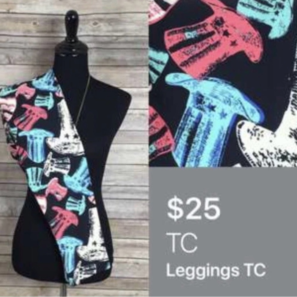 LuLaRoe Red, White and Blue  Americana Uncle Sam’s Hat Tall and Curvy Leggings